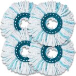 4 pices rechange clean twist disc mop compatible avec leifheit serpillire, balai serpillre microfibre ...