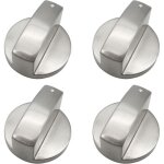 4 pi�ces remplacement bouton commutation cuisini�re m�tal argent� 6mm bouton commande universel cuisini�re ...