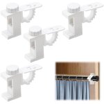 4 pi�ces support de support de pince porte rideaux support tringle rideaux r�glables supports pour tringles ...