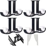 4 pices supports pour rideaux doubles tringle  rideaux en mtal robuste support de rideaux pour montage ...