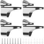 4 pièces support de tablette en verre, réglables alliage de zinc poli salle de bains Étagère en verre ... 4 pièces support de tablette en verre, réglables alliage de zinc poli salle de bains Étagère en verre ...