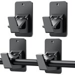4 pi�ces supports de de tringle � rideau, support tringle � rideaux auto - adh�sif salle de bains, support ...