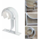 Memkey - 4 pièces support tringle rideaux plafond, fixation tringle rideau mural en alliage d'aluminium, ... Memkey - 4 pièces support tringle rideaux plafond, fixation tringle rideau mural en alliage d'aluminium, ...