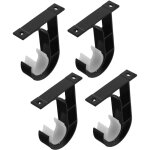 4 pièces supports de tringle à rideau de plafond, supports de tringle à rideau robustes, crochets de ... 4 pièces supports de tringle à rideau de plafond, supports de tringle à rideau robustes, crochets de ...