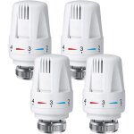4 pices tete thermostatique radiateur, tte de vanne de radiateur, robinet thermostatique radiateur, ...