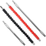 4 pi�ces tournevis flexible, flexible rallonge renvoi d'angle visseuse, extension de foret flexible, ...