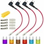 4 pi�ces de voiture de petite taille fusibles voleur de courant, adaptateur de fusible plat pour distributeur ...