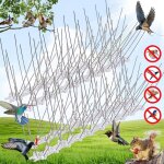 4 pi�ges anti - oiseaux inox ? pointes dissuasion pour pigeons, corbeaux, mouettes, surface large