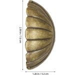 4 poign�es coquille laiton r�tro pour porte d?armoire et cuisine