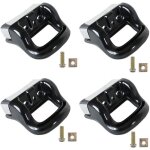 4 poign�es lat�rales courtes pression en bak�lite et m�tal pour remplacement casserole