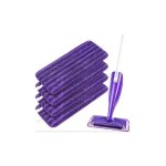 4 remplacement lingettes reutilisable lavables pour balais swiffer wetjet spray en microfibre trimec