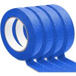 4 rouleaux ruban de masquage 24mmx50 m, bleu ruban adh�sif de masquage, ruban de masquage peinture, ruban ...
