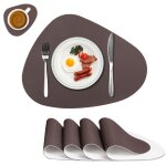4 set de table et dessous de verre antid�rapant imperm�ables pour int�rieur cuisine table � manger f�te ...