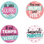 4 sous verres d�coration f�te