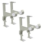 Store menuiserie - 4 supports sans perage, gris, pour tringle  rideaux, 20 - 28mm, pour coffre de ...