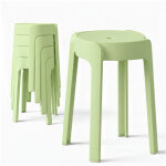 4 tabourets gigognes empilables bm home tab - vert en plastique, l�gers pour la maison, salle de classe, ...
