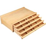 4 tiroirs bo�te de rangement pour artiste 40x26x12cm, bo�te de rangement en bois, convient aux crayons ...