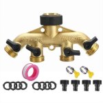 Beijiyi - 4 voies robinet laiton distributeur de jardin, splitter de tuyaux d'arrosage - gardena arrosage ... Beijiyi - 4 voies robinet laiton distributeur de jardin, splitter de tuyaux d'arrosage - gardena arrosage ...