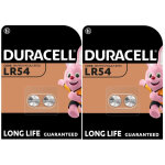 4 x duracell lr54 lr1130 v10ga 189 191 (2 ampoules de 2 batteries) 4 piles 4