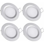 4 x spot led encastrable 12v trou 58 - 65mm 3w 3200k plafonnier encastr� , xu, pour camping - car bateau ...