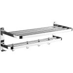 40 cm en acier inoxydable mural porte - serviettes de salle de bain bross porte - serviettes support ...