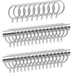 40 pack anneaux de suspension en m�tal pour rideaux et tringles, diam�tre int�rieur 30 mm, anneaux en ...