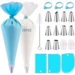 Longziming - 40 pcs poche a douille patisserie, douille patisserie, kit patisserie, accessoire patisserie, ...