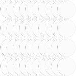 40 pi�ces feuilles acryliques transparentes, 5cm plaque rond transparent, disque en plastique acryliques ...