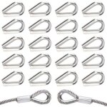40 pi�ces m5 cosses de c�ble m�tallique en acier inoxydable 304 cosse coeur pour cable acier pour c�ble ...