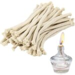 40 pi�ces m�che pour lampe � huile - 15 cm m�che lampe � huile, m�che ronde coton lampe � huile m�che ...