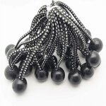 40 tendeur elastique caoutchouc professionnel avec boule (noir 150 mm) pour tentes, b�ches, affiches. ...