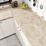 40 x 200cmpapier peint adhesif marbre beige revetement adhesif meuble plan de travail cuisine rouleau ...