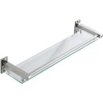 40cm tagres de salle de bain tagre de douche en verre tagre murale rangement douche avec tablette, ...