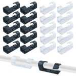 40pcs clips c�bles, attache adhesif, rangement de accroche fixation auto collant, pads de fixation pour ...