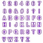 40pcs emporte pi�ce lettres alphabet nombre d�coupoirs pour d�coration p�te � sucre, biscuit, g�teau