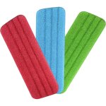 (40x14 cm) housses de nettoyage de rechange, paquet de 9 housses en microfibre pour balais et serpill�res ...