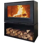 Godin ? po�le � granul�s 10kw ? �vacuation des fum�es arri�re ? noir ? 50cm ? classe �nerg�tique flamme ...