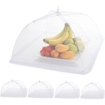 (43 x 43 cm) cloche alimentaire pliable, lot de 5, r�utilisable, en maille, anti - mouches, pour la protection ...