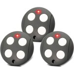 433, 92 mhz telecommande portail, lot de 3 telecommande porte de garage compatible avec telecommande ...