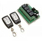 433mhz t�l�commande � canaux sans fil dc 12v 4ch interrupteur � relais rf longue distance 2 �metteurs ...