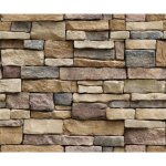 Cyslmuk - 44cmx100cm marron brique auto adhesif papier peint, peel and stick contact papier autocollant, ...
