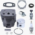 45mm nikasil plaqu cylindre piston broche anneau de dcompression kit de valve pour husqvarna 51 55 ...