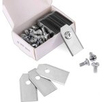 45x lame de rechange en carbon pour tous les husqvarna automower / gardena / yardforce - couleur argent ...