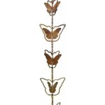 47 ' chane de pluie, chane de pluie pour gouttires - cadeau d'art du jardin en mtal pour maman, chane ...