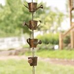 47 ' chane de pluie, chane de pluie pour gouttires - cadeau d'art du jardin en mtal pour maman, chane ...