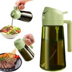 470 ml pulv�risateur d'huile fonc� anti - lumi�re de cuisson 2 en 1 flacon de qualit� alimentaire bouteille ...