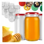 48 pots de 815 ml pour confiture de miel, champignons et conserves, en verre + couvercle � 82
