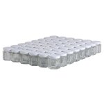 48 pots verre hexagonaux 50g (47 ml) avec couvercles to 43 - plusieurs modles disponibles - blanc