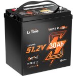 51. 2v(48v) 30ah batterie au lithium lifepo4 gc2 bluetooth avec bms 80a, max. 15000 cycles pour voiturette ...