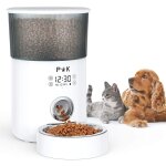 Puppy kitty - 4l distributeur de croquettes pour chats et chiens, avec bol en acier inoxydable, 10s vocal ...
